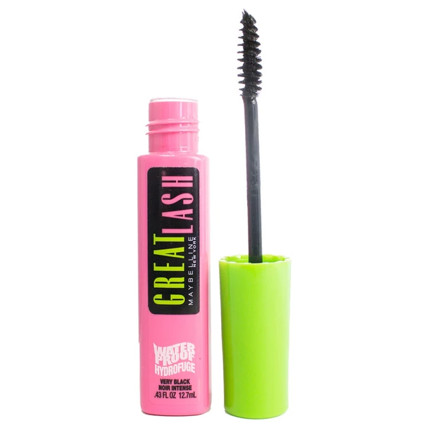 Máscara de Pestañas Resistente al Agua Great Lash Lengthening #111 Very Black - Maybelline