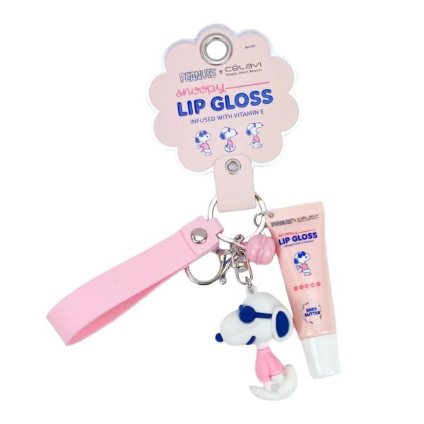 BRILLO LABIAL CON LLAVERO PEANUTS SNOOPY CELAVI